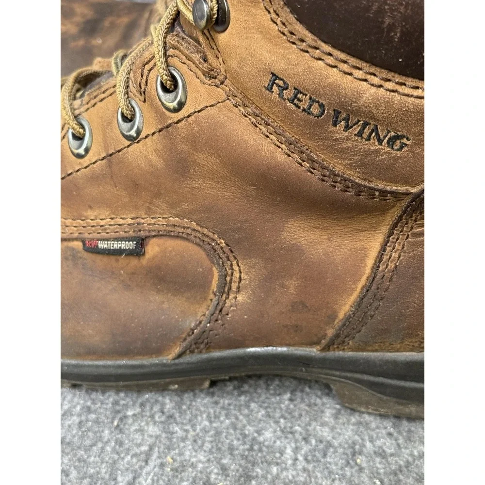 Red Wing Shoes Boots Mens Size 11.5 Brown Waterproof Leather King Toe 2240 Work